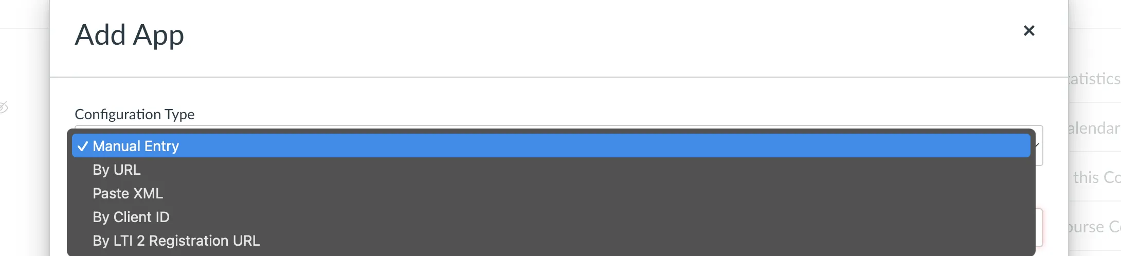 Add App dialog with Configuration Type open. By Client ID is in the list.